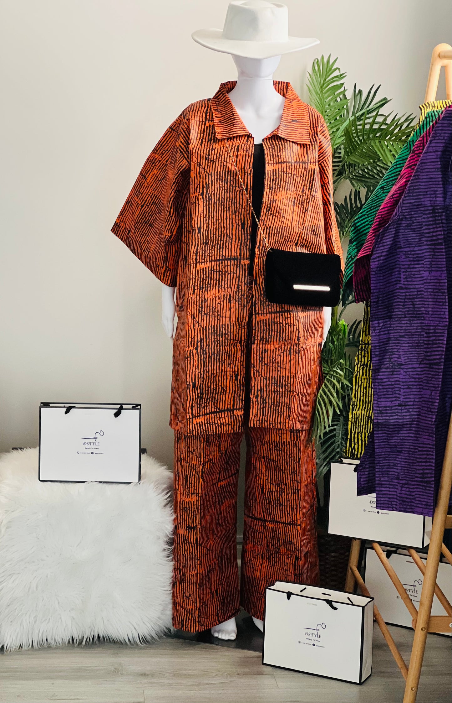 Deborah Kaftan Set – Orange