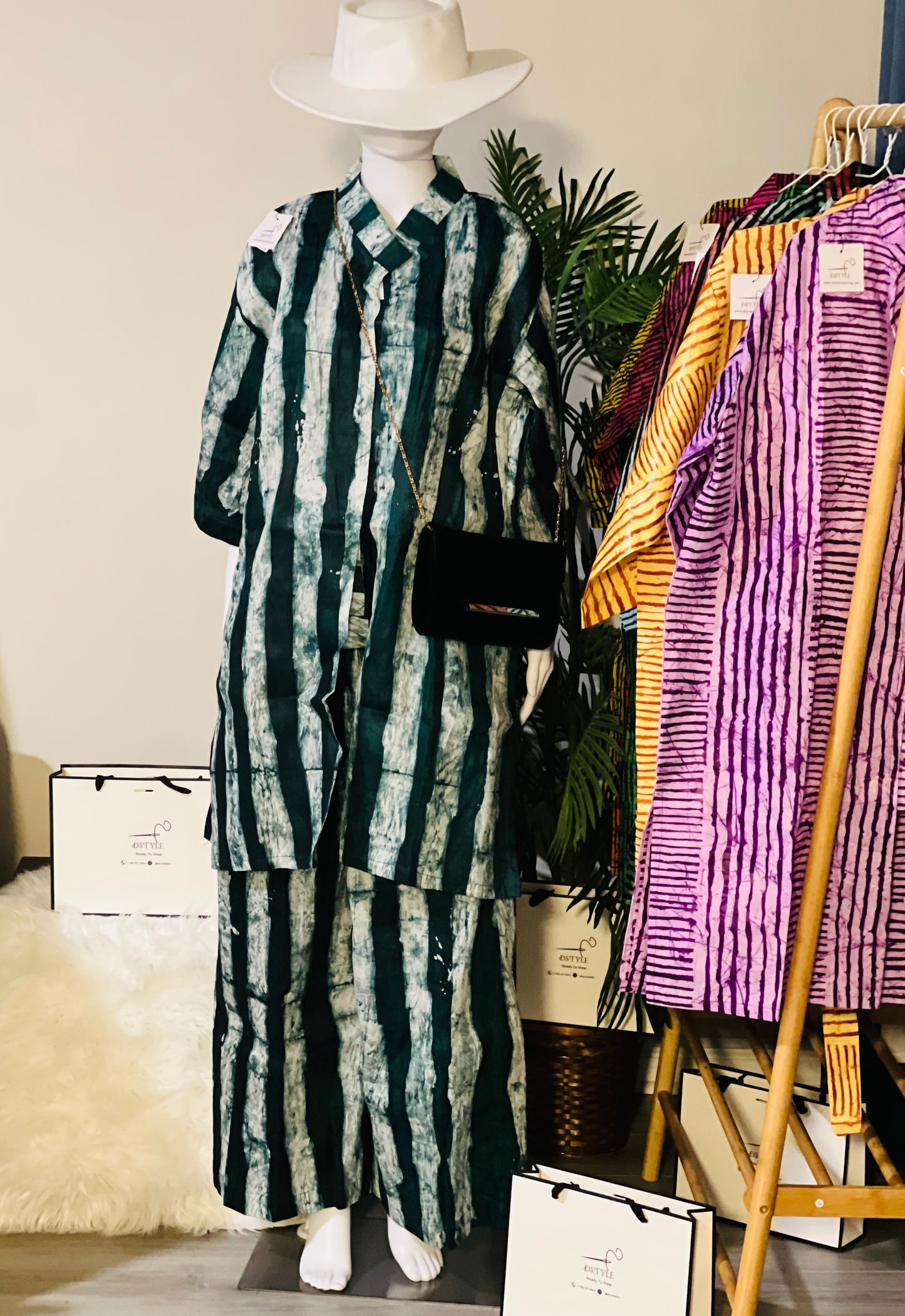 Deborah Kaftan Set – Dark Green