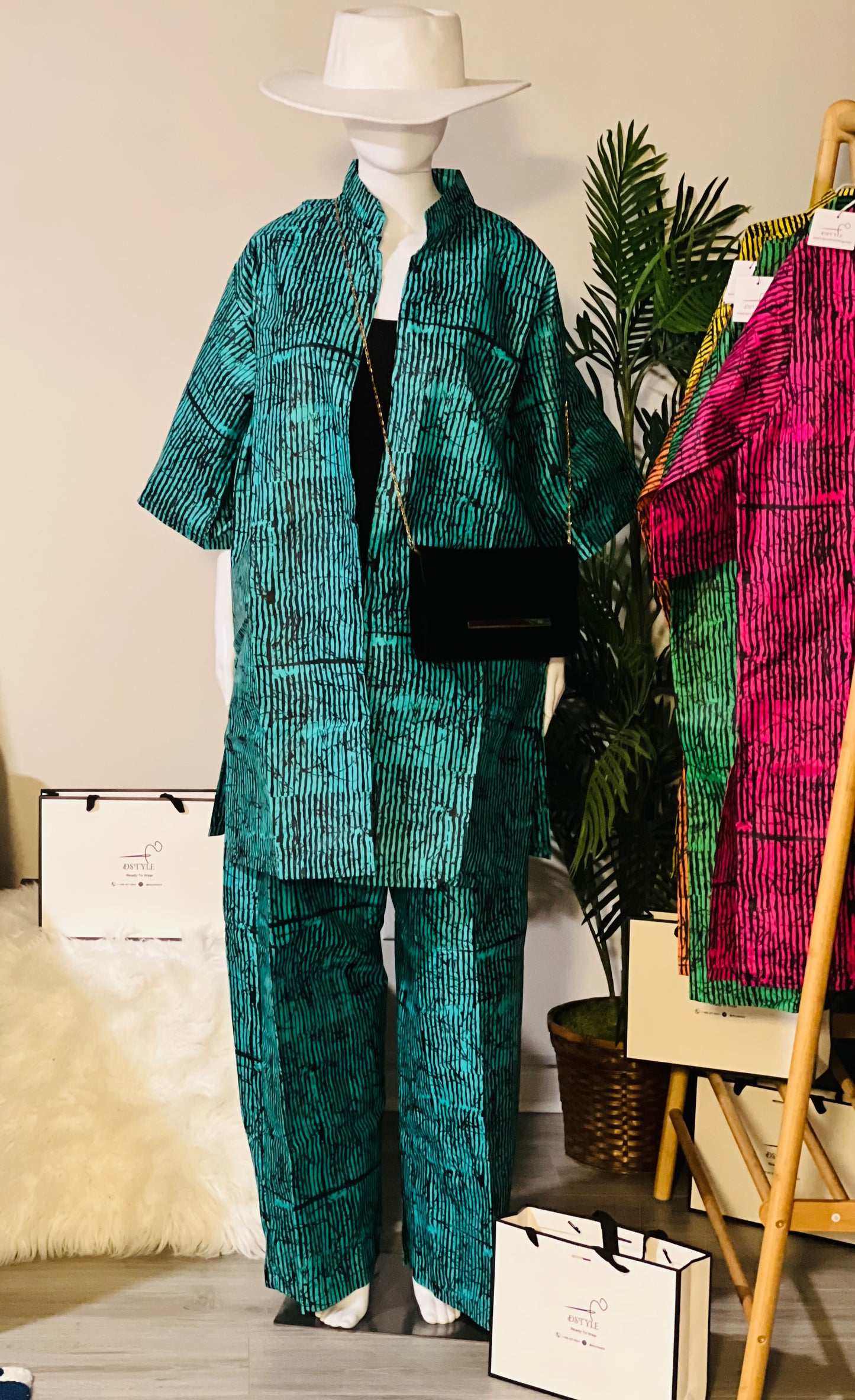 Deborah Kaftan Set – Teal